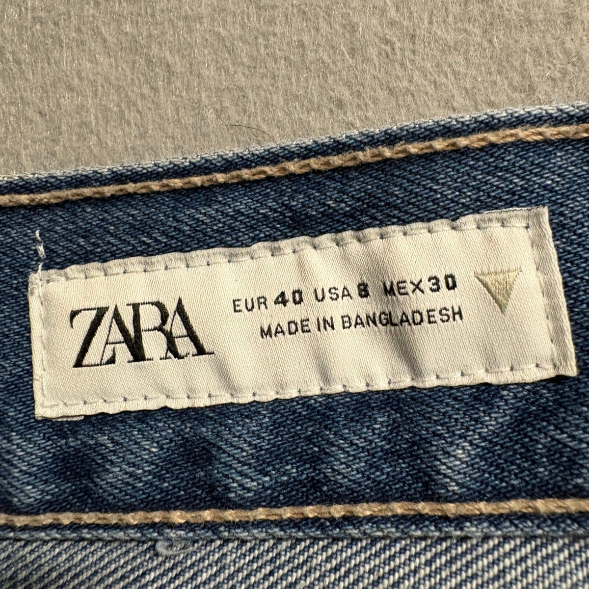 Zara Wide Leg Jeans Womens Size 8 Blue Denim High Rise 100% Cotton
