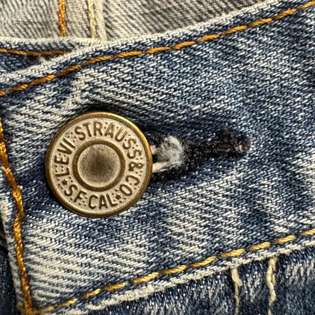 Levi's 514 Slim Straight Jeans Mens 36x30 Distressed Blue Denim 100% Cotton