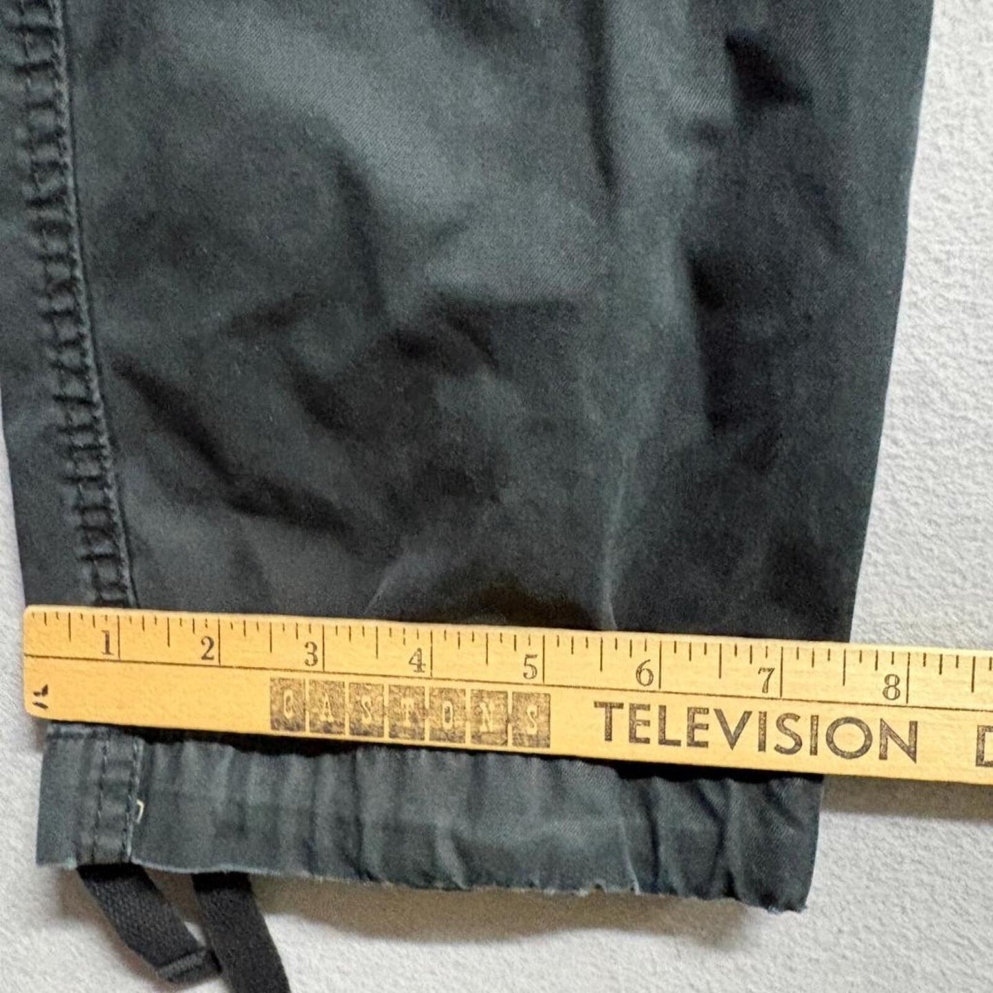 Matchstick Mens Cargo Pants Size 38 Black Cotton Multi Pocket Tactical Utility