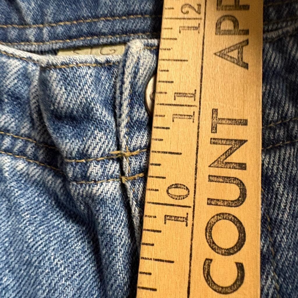 Sigrid Olsen Essentials Jeans Womens 12 Blue Denim High Rise Mom Straight Leg