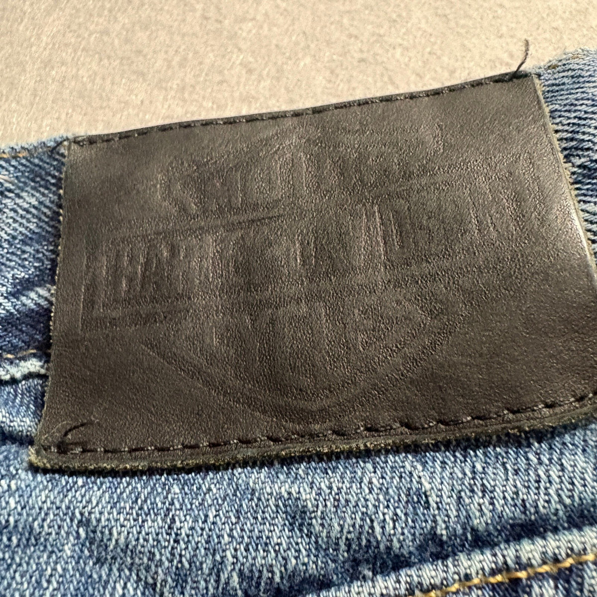Harley-Davidson Genuine MotorClothes Jeans Mens 36x32 Blue Denim Boot Cut