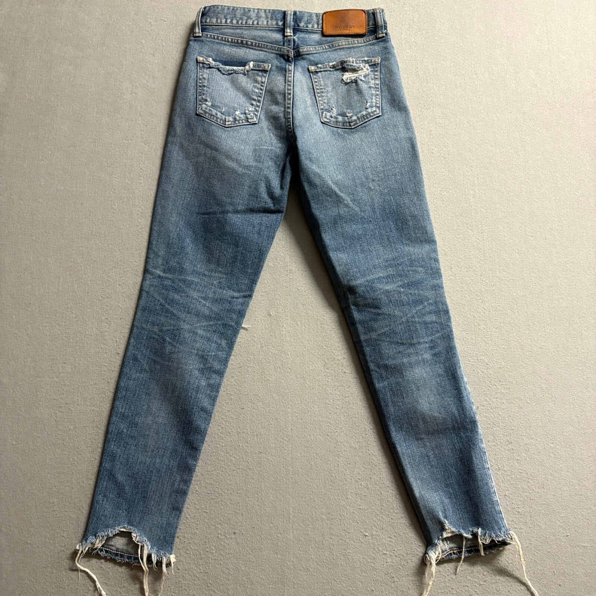 Moussy Vintage Barneys New York Jeans Womens 25 Distressed Blue Denim Japan Made