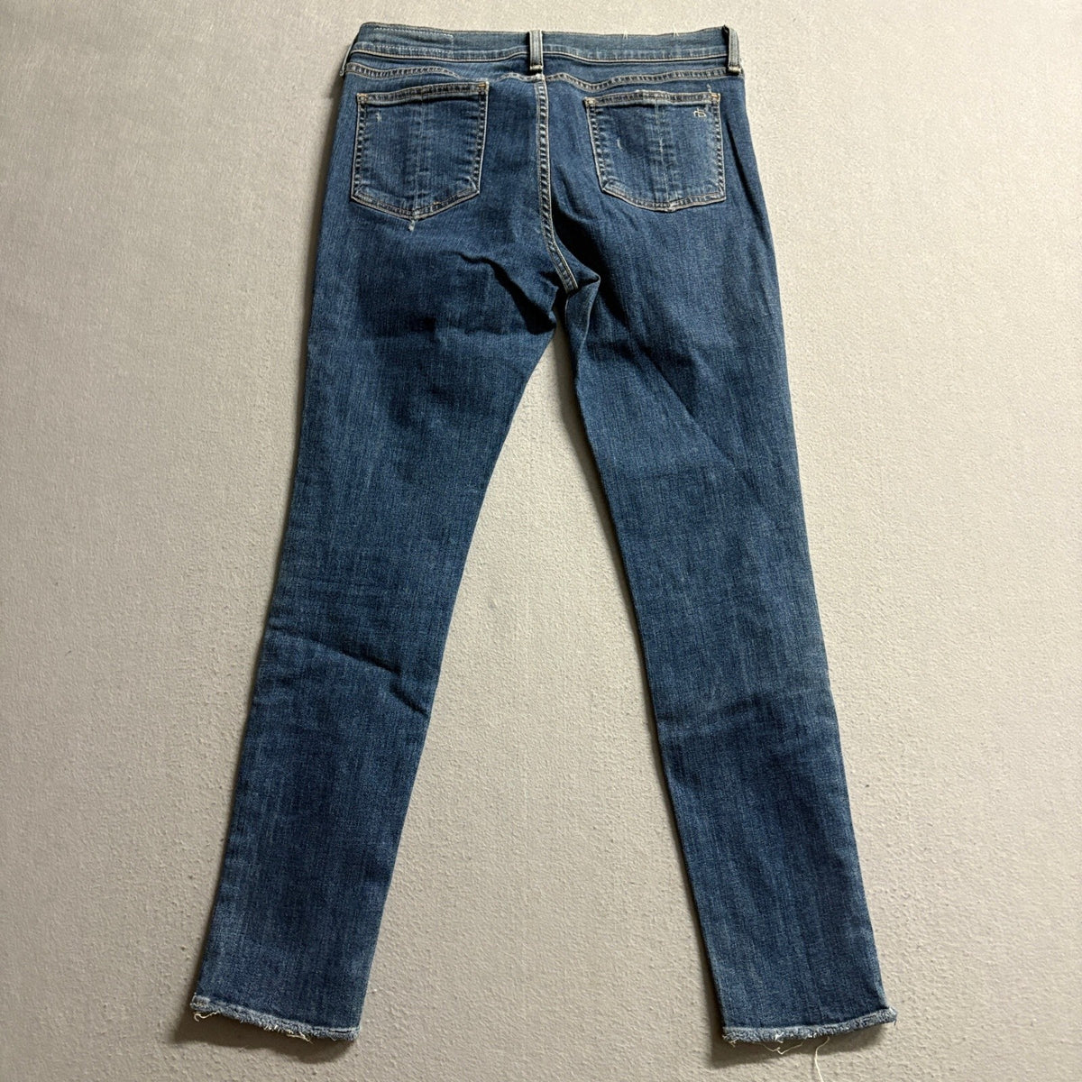 Rag & Bone JEAN Womens Size 29 Skinny Jeans Distressed Blue Raw Hem La Paz