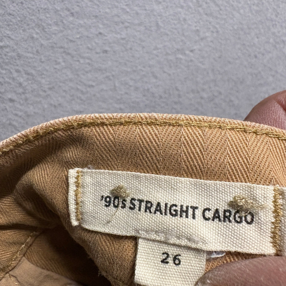 Madewell 90s Straight Cargo Pants Womens 26 Brown Tan Cotton Stretch Utility
