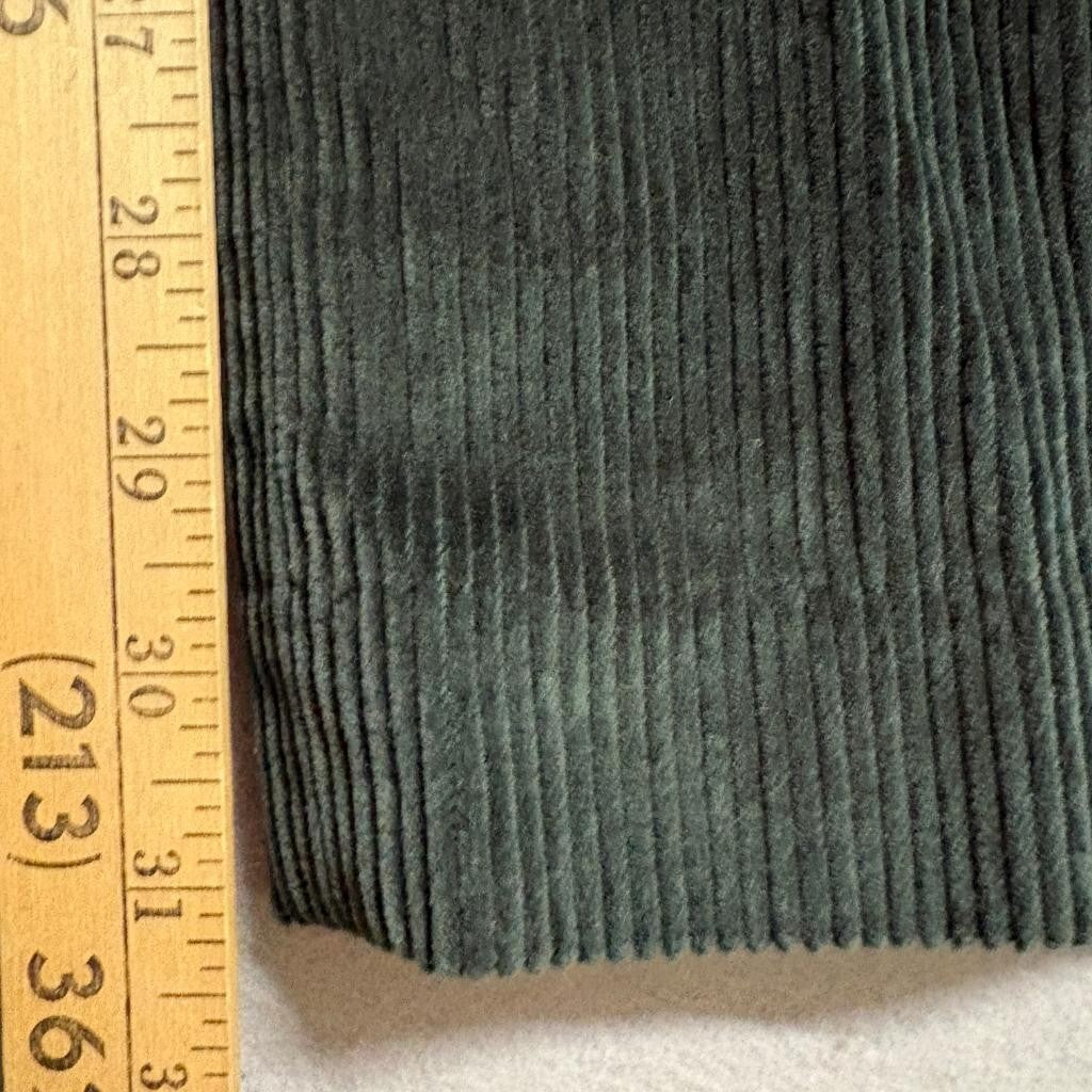 LL Bean Corduroy Pants Mens 30 Green Classic Fit Pleated Front Cotton Outdoor