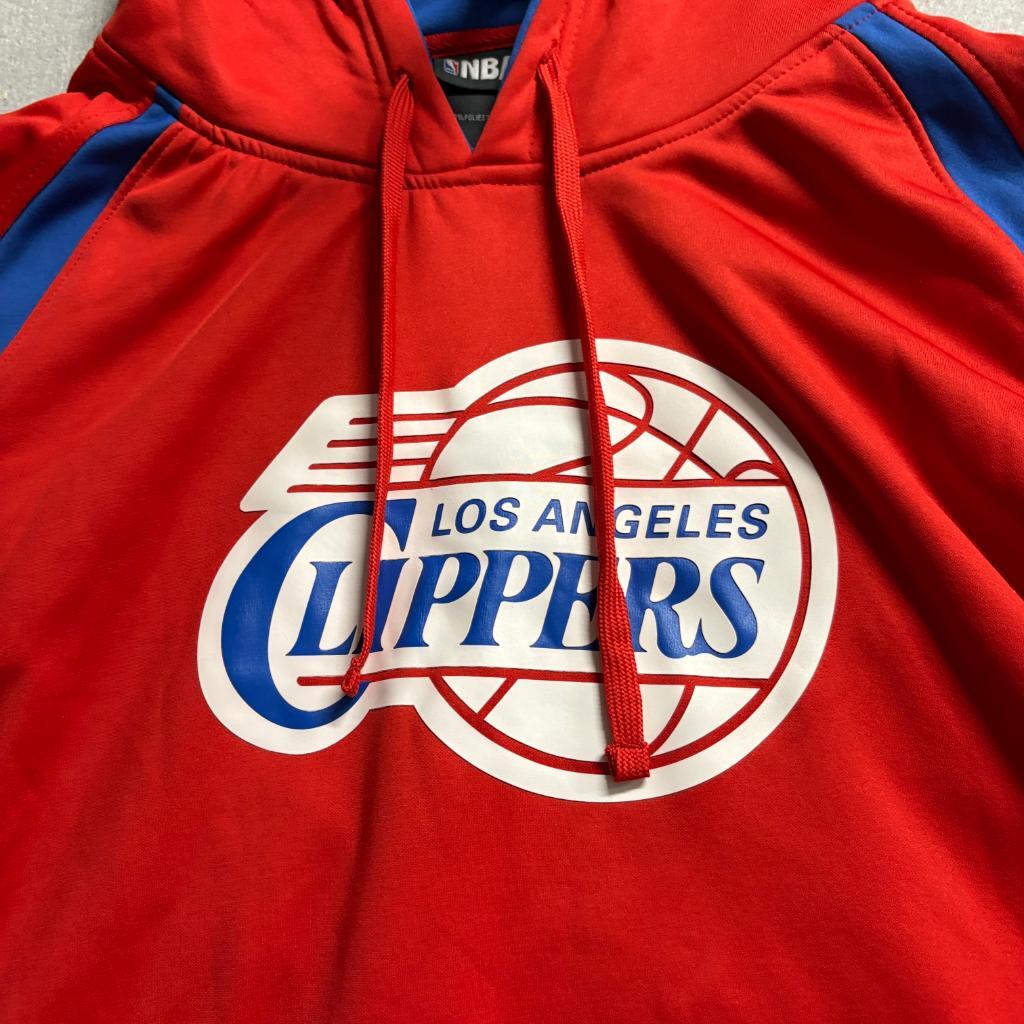 Los Angeles Clippers NBA Hoodie Mens 2XL Red Blue Pullover Sweatshirt NWT