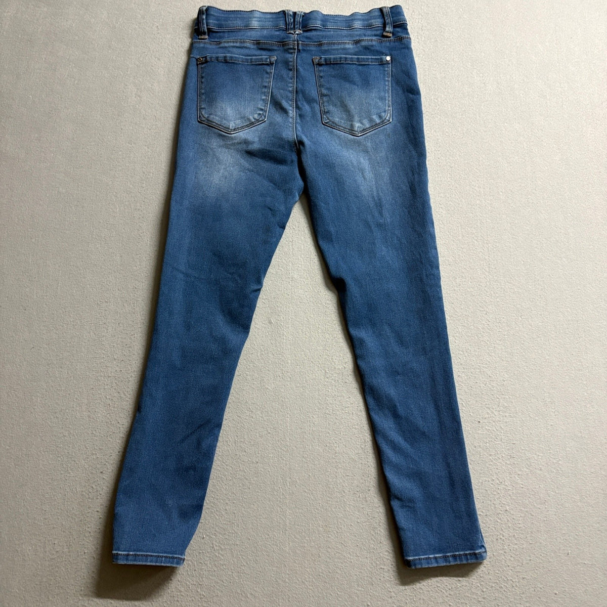 Curve Appeal Women Size 8 Blue Denim Skinny Stretch Jeans High Rise Elastic