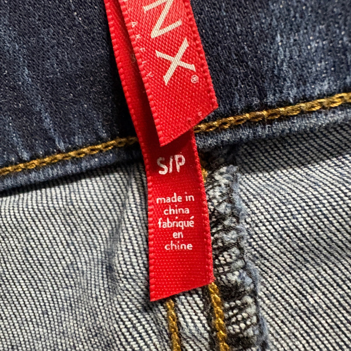 Spanx Flare Jeans Womens Small Blue Denim Pull On Raw Hem Stretch