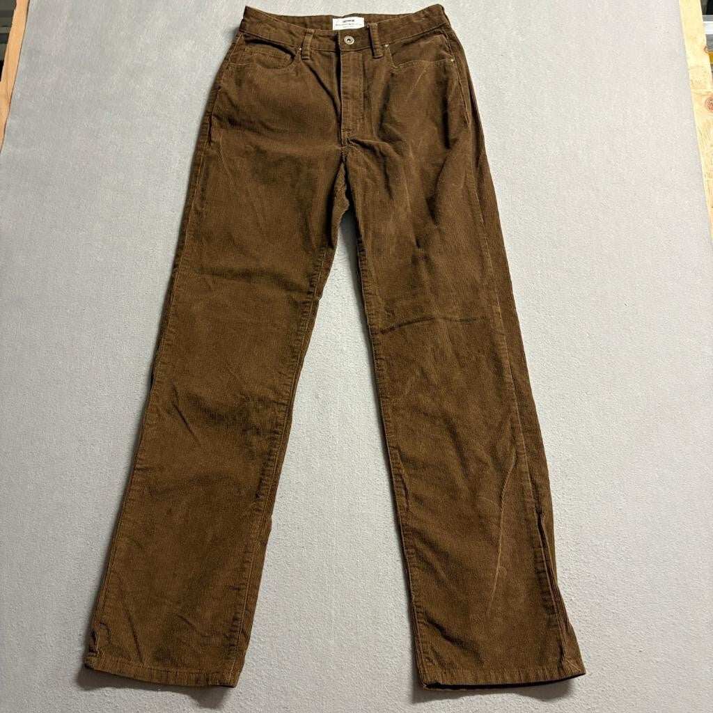 Cotton On Cord Straight Jean Womens Size 6 Brown Corduroy Pants High Rise