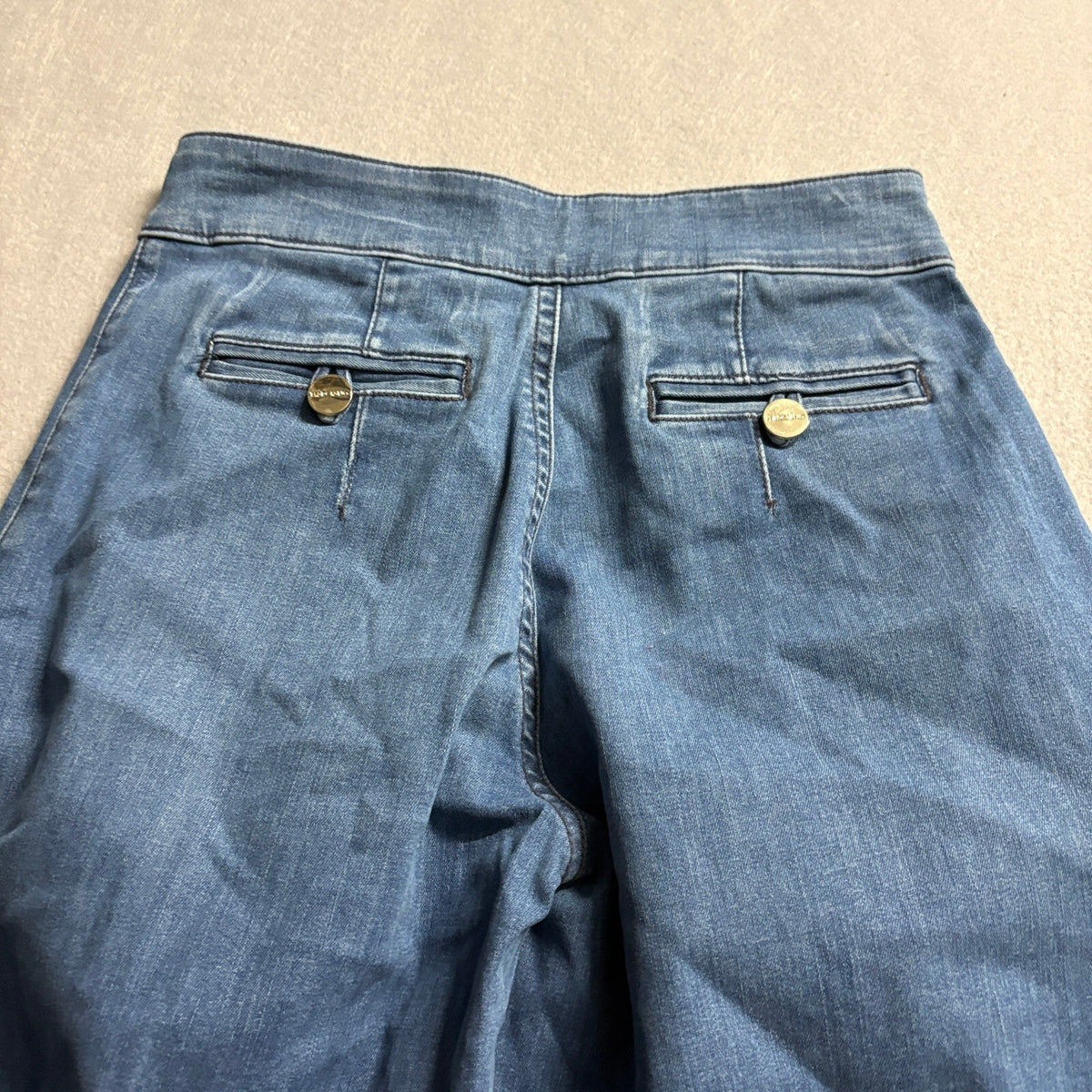 Marciano Guess Wide Leg Jeans Womens 26 Blue High Rise Denim Made In USA Flaw