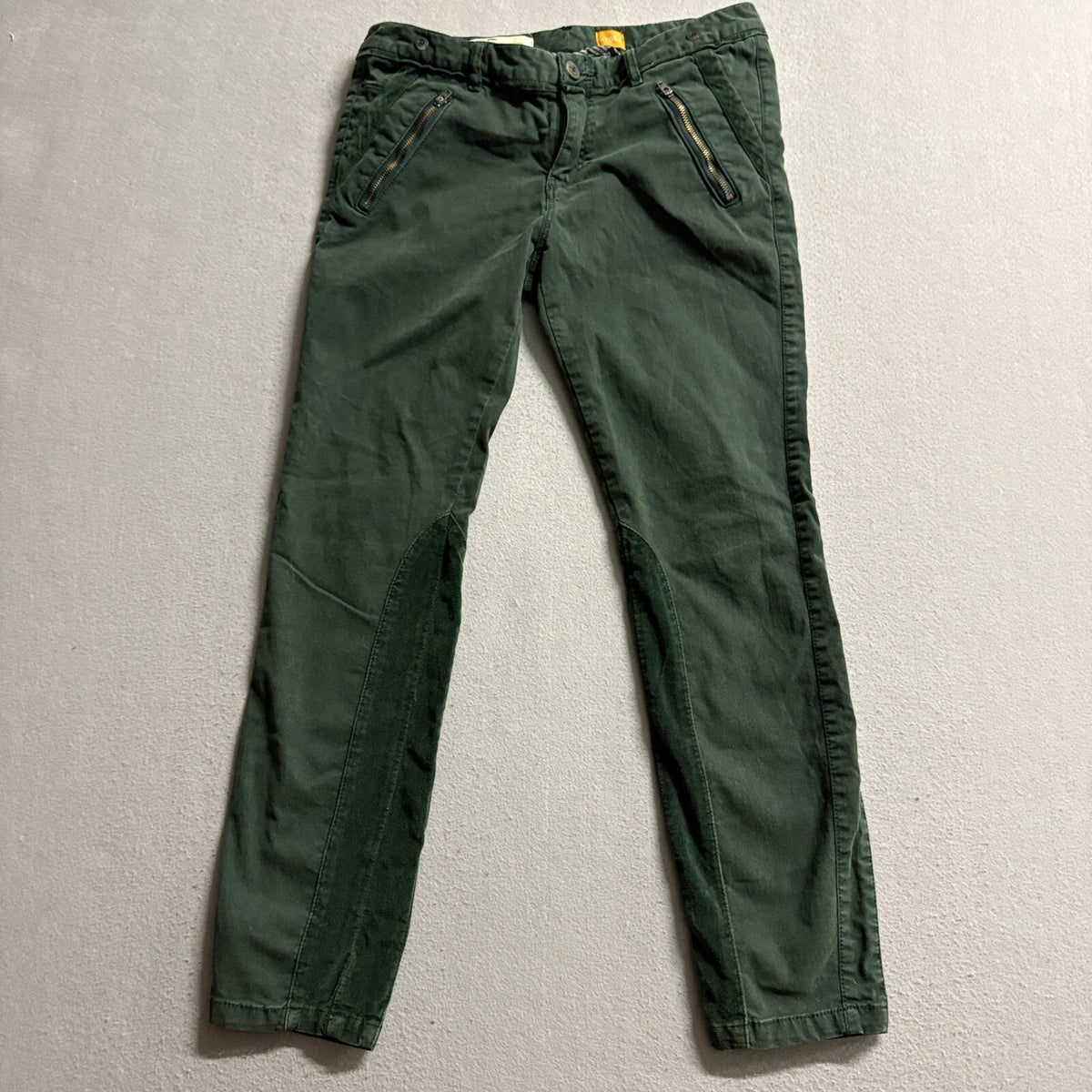 Pilcro and the Letterpress Pants Womens 6P Green Utility Moto Skinny