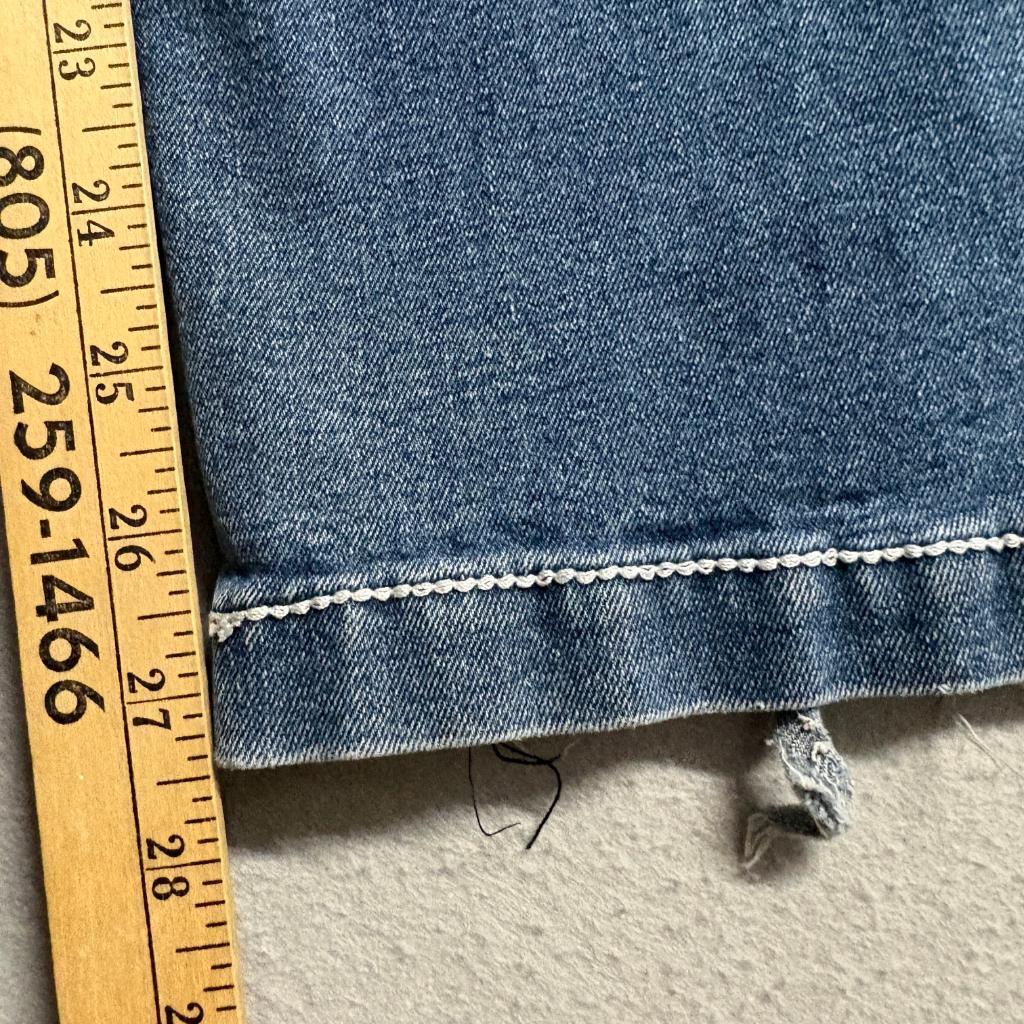 Almost Famous Cargo Jeans Womens Medium Blue Elastic Waist Utility Y2K Denim