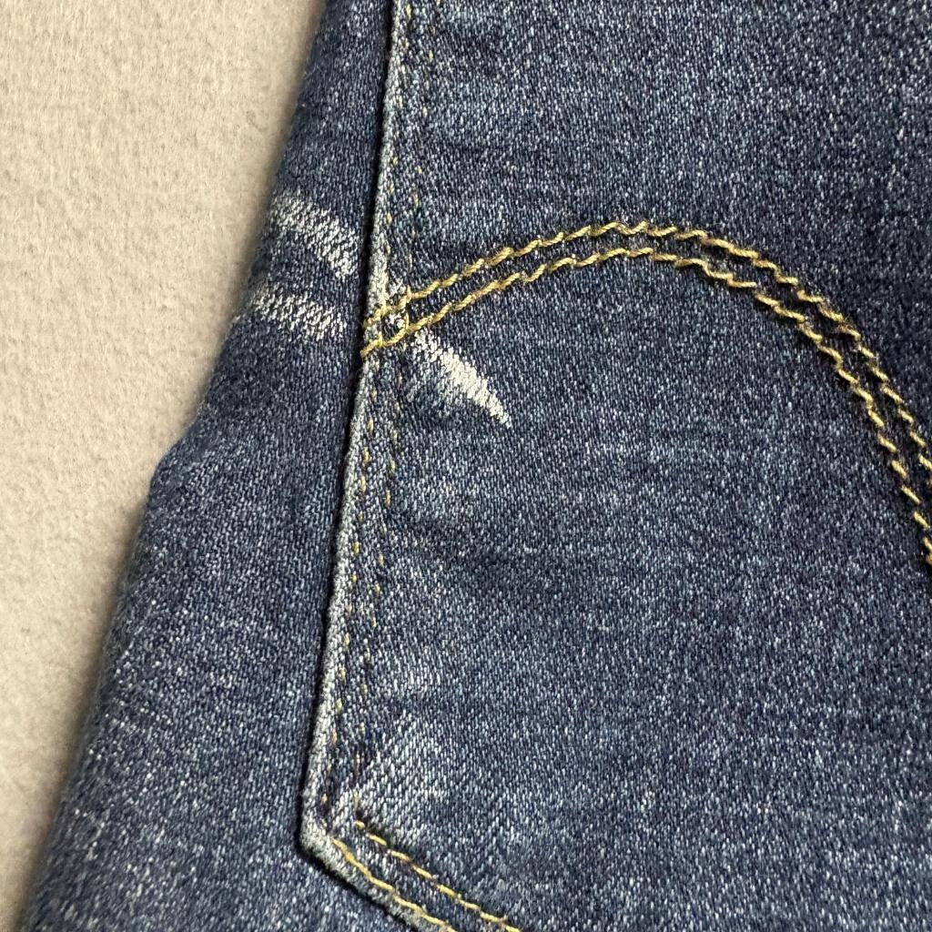 Levis 721 High Rise Skinny Jeans Womens 26 Blue Denim Raw Hem Cropped