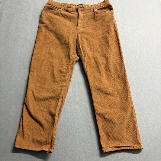 Hollister High Rise Dad Pants Corduroy Womens 15R W32 Brown Cotton Stretch