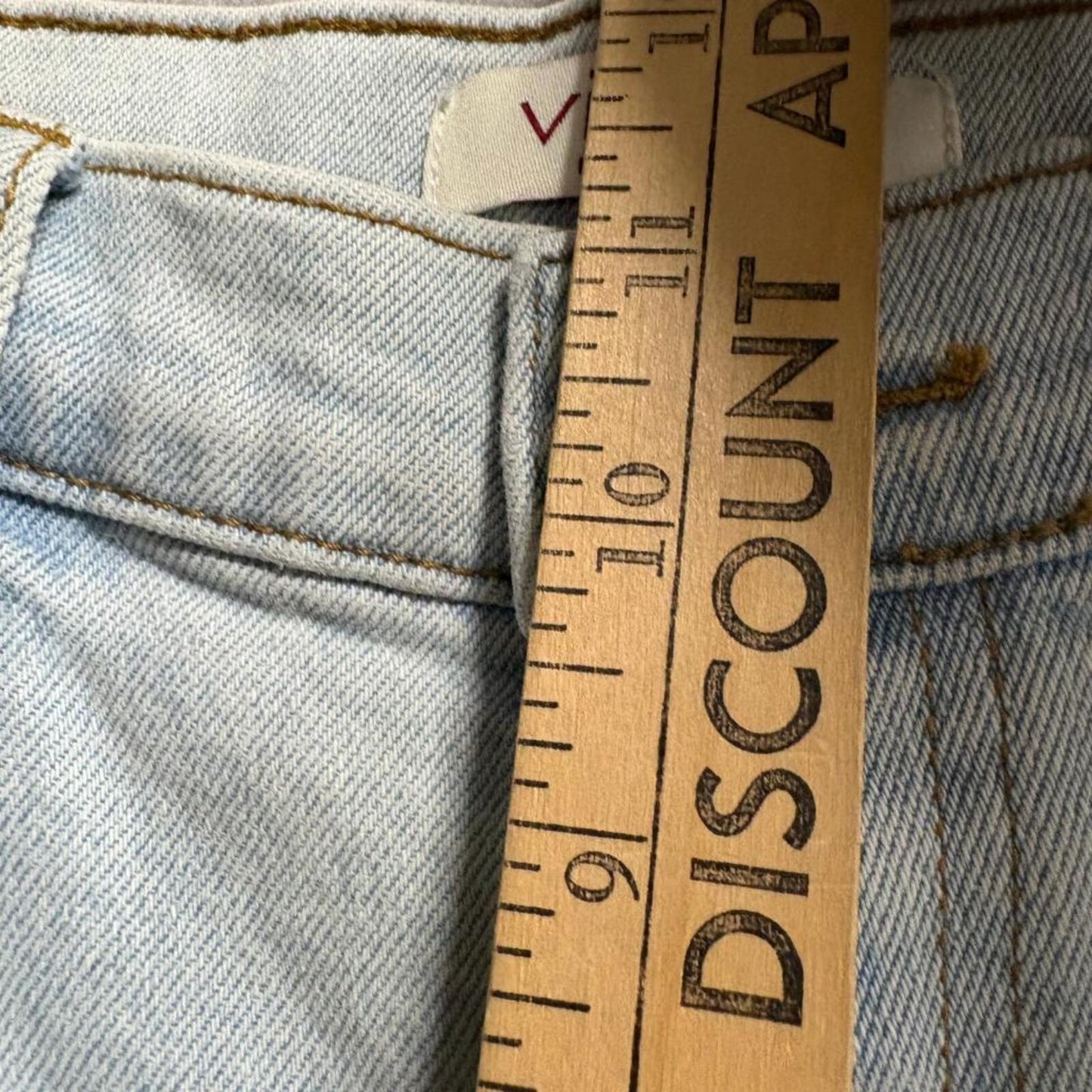 Vibrant M.I.U. Distressed Wide Leg Jeans Womens Size 7 W27 Light Wash High Rise