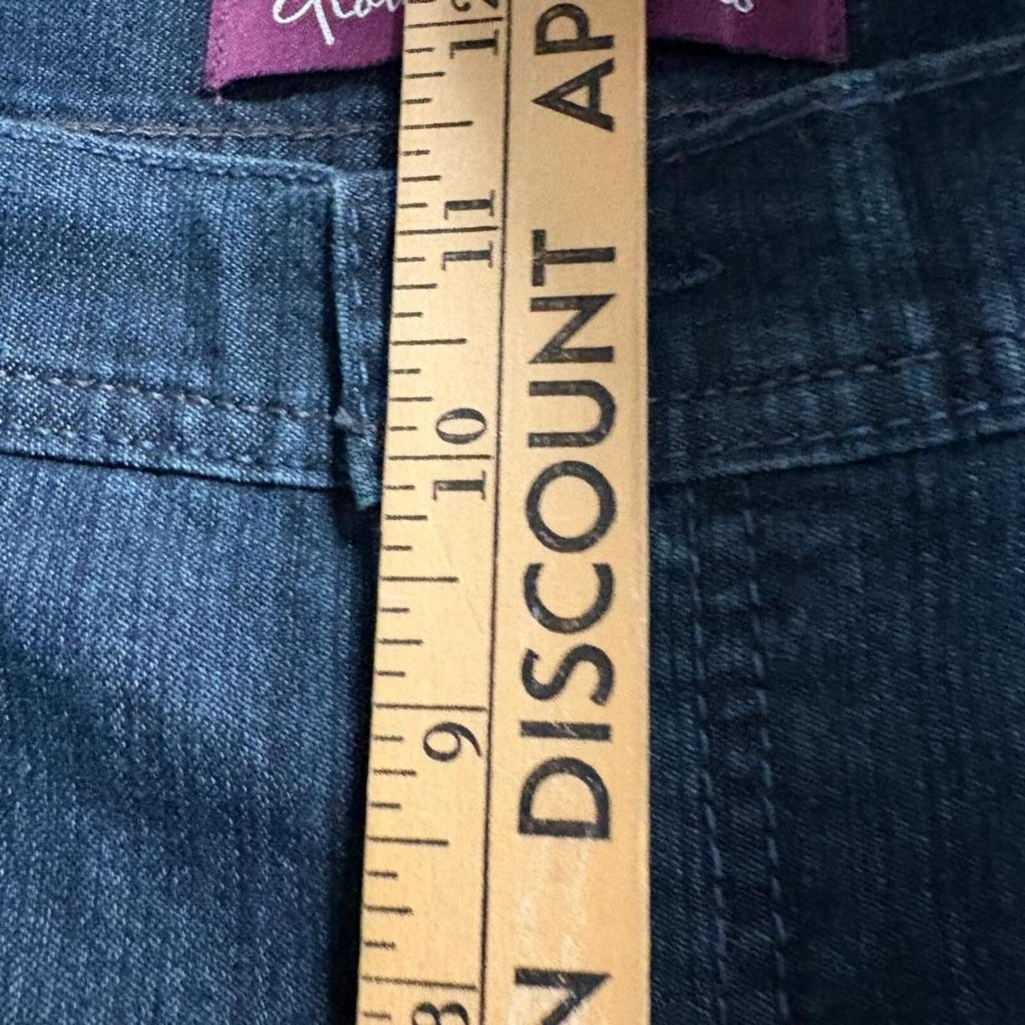 Gloria Vanderbilt Amanda Jeans Womens 16 Short Blue Denim Classic Fit Straight