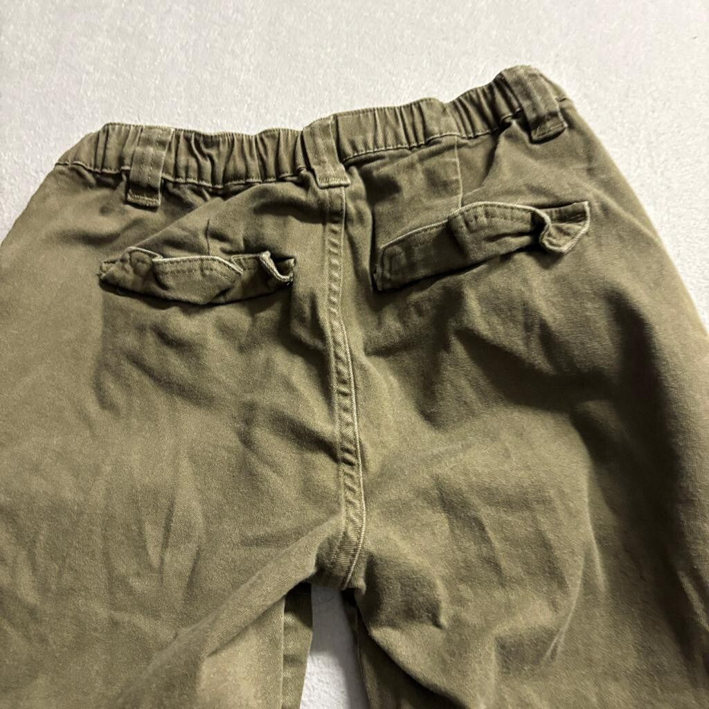 American Bazi Cargo Pants Womens Small Green Cotton Blend Utility Drawstring Hem