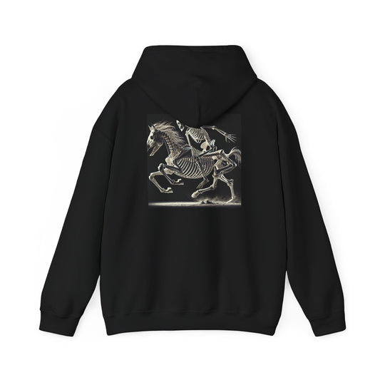 Skeleton Horse and Rider Unisex Heavy Blend Hooded Sweatshirt Hoodie Printify