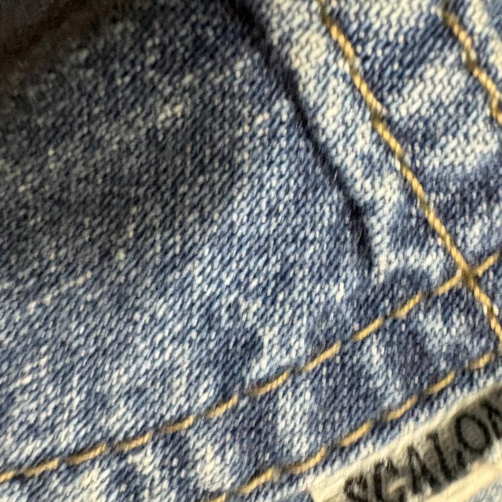 Scalon Vintage Wide Leg Jeans Mens 40 Blue Denim Bleached Side Stripe Brazil Y2K