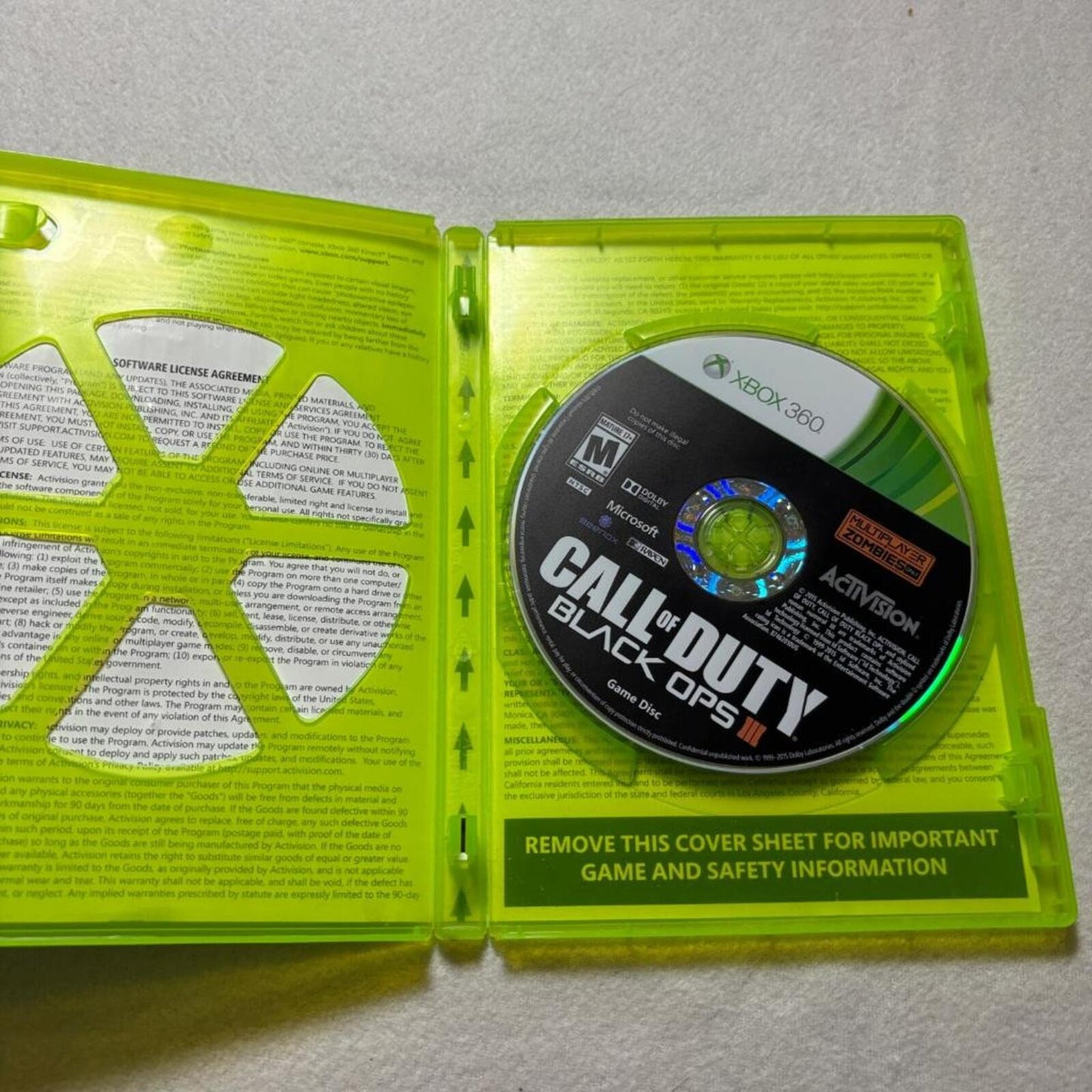Call of Duty Black Ops III 3 Xbox 360 CIB Tested Complete with Manual
