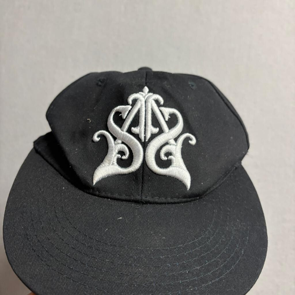 Southpole Vintage Black Cotton Baseball Cap Mens One Size Embroidered Logo Hat