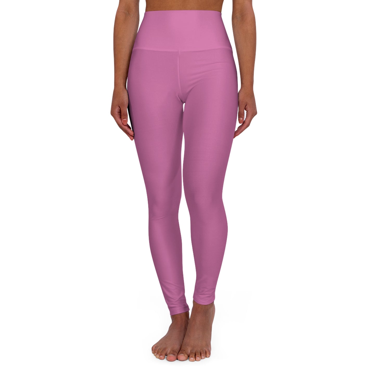 Straight Outta Pose Pink High Waisted Yoga Leggings (AOP)