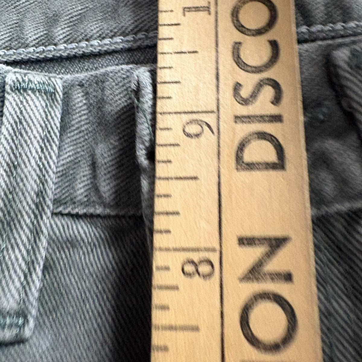 Wrangler High Rise Straight Leg Jeans Womens Green Gray Raw Hem Denim