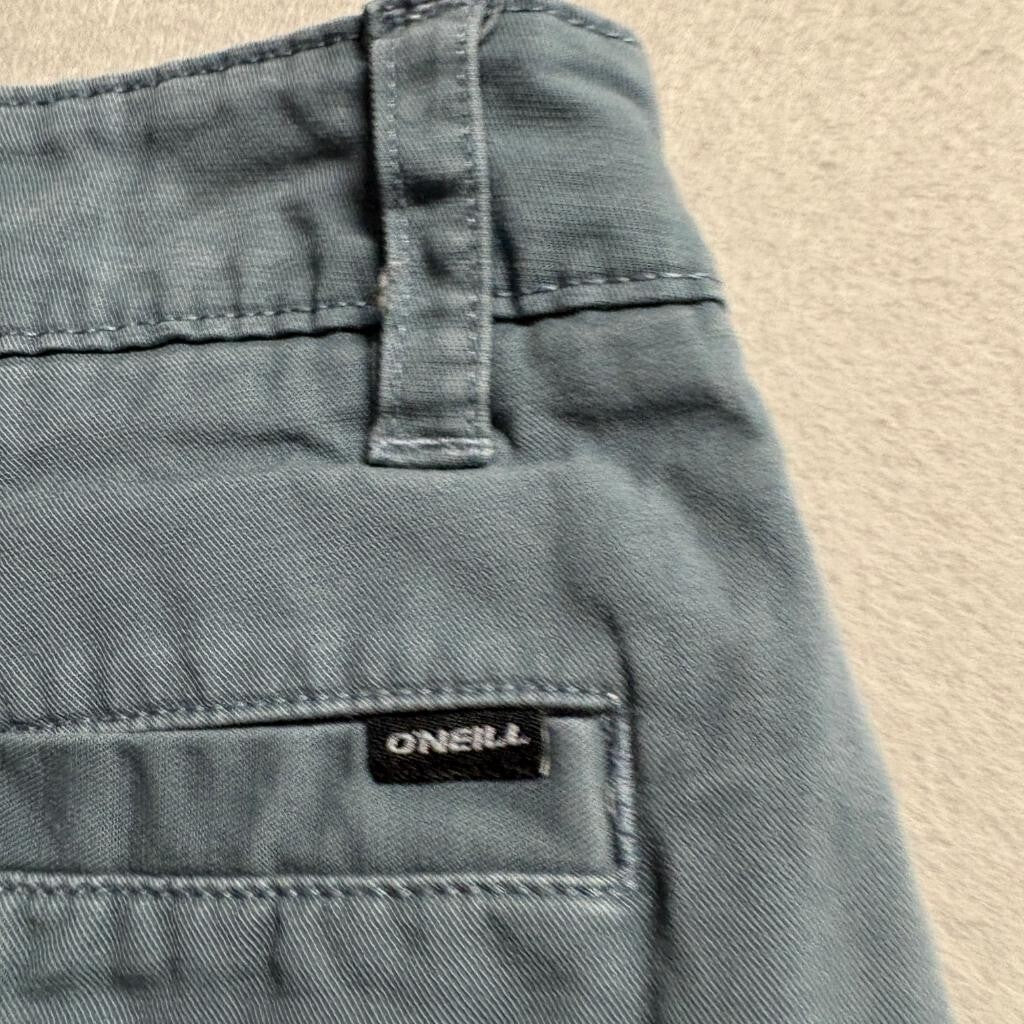 ONeill Mens Chino Shorts Size 36 Gray Green Stretch Standard Fit Cotton Blend