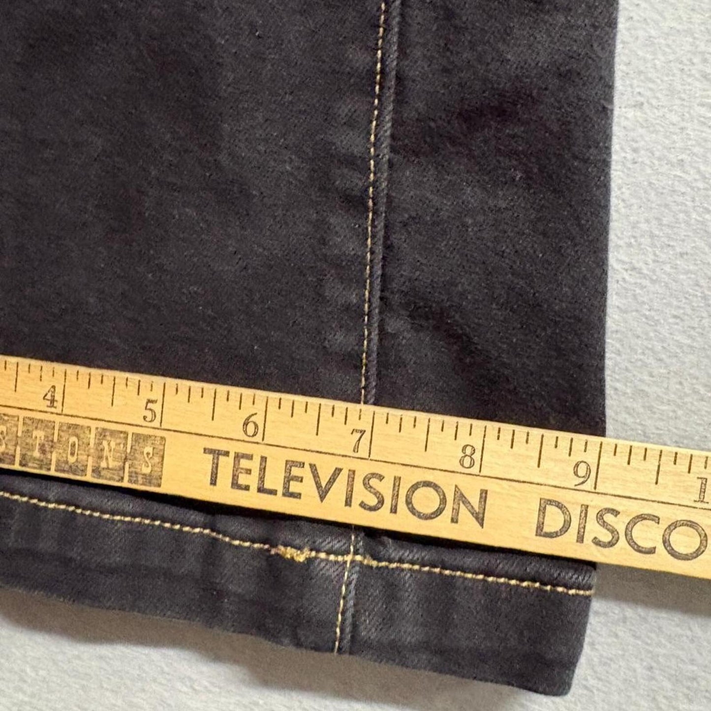 Princess Polly Flare Jeans Womens US 4 Black High Rise Front Zip Seam Detail