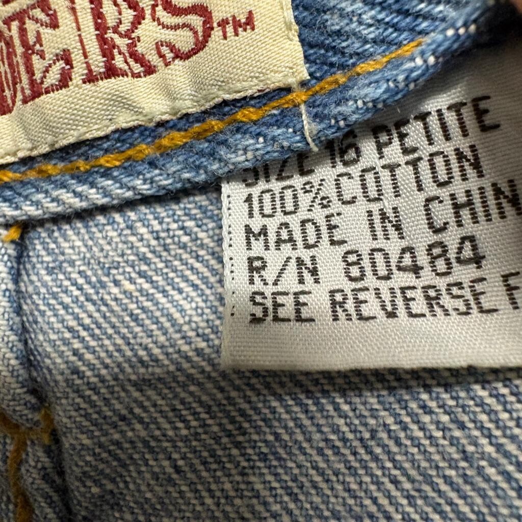Midwest Traders Vintage Mom Jeans Womens 16 Petite Blue Denim High Rise Tapered