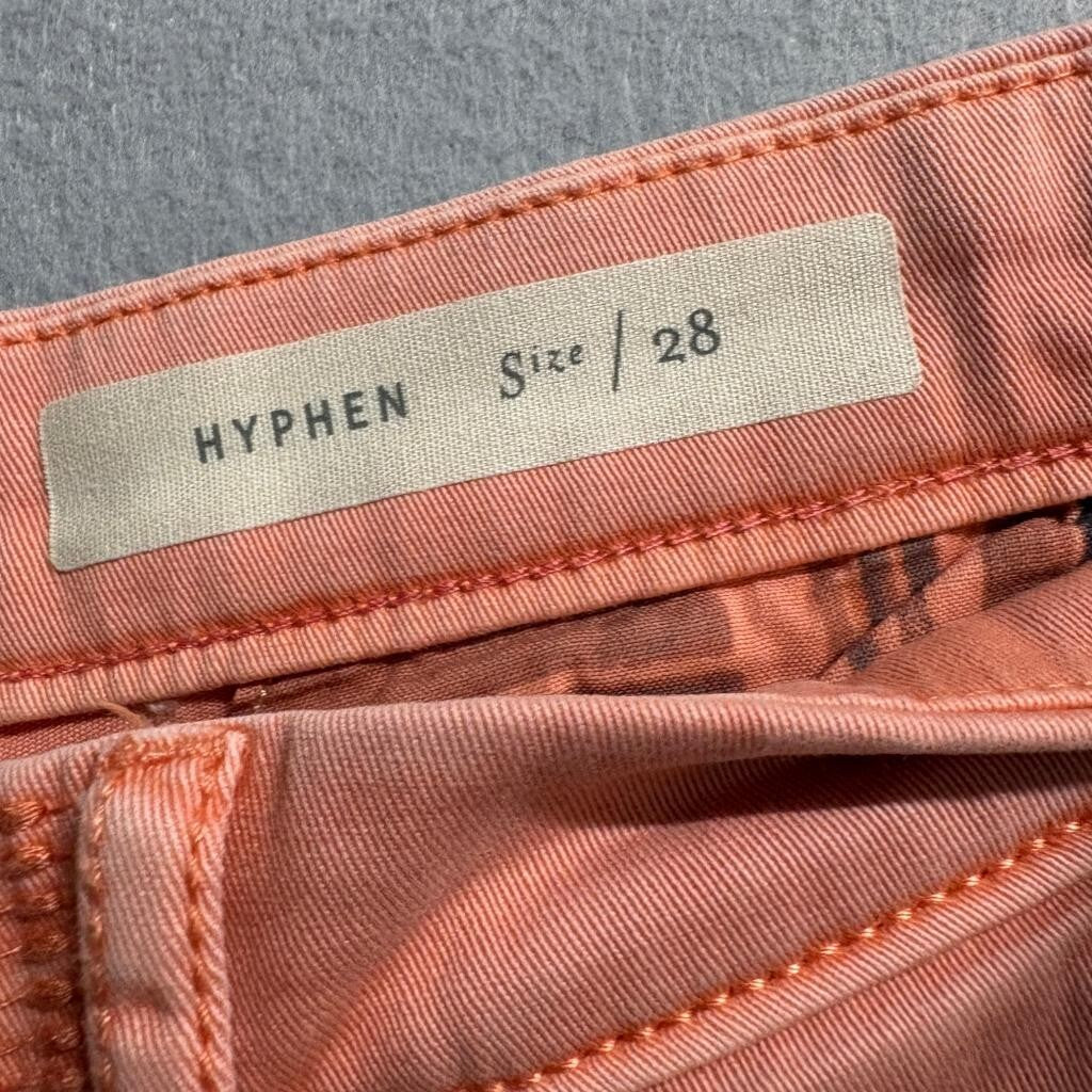 Pilcro and the Letterpress Hyphen Jeans Womens 28 Peach Coral Crop Stretch Denim