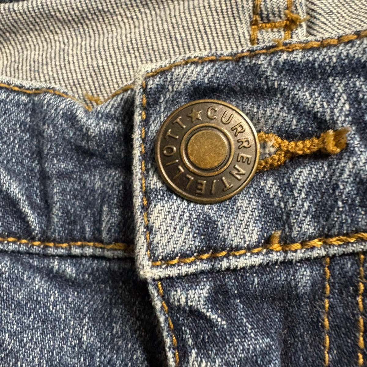 Current Elliott Women's Jeans Size 26 Blue Denim Straight Leg Mid Rise Stretch