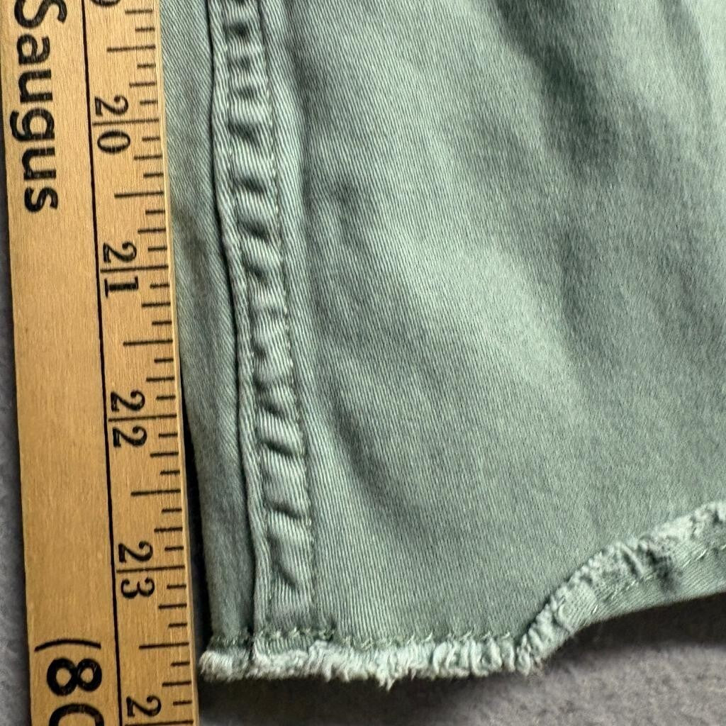 Hollister Ultra High Rise Cargo Pants Womens Small Sage Green Raw Hem Wide Leg