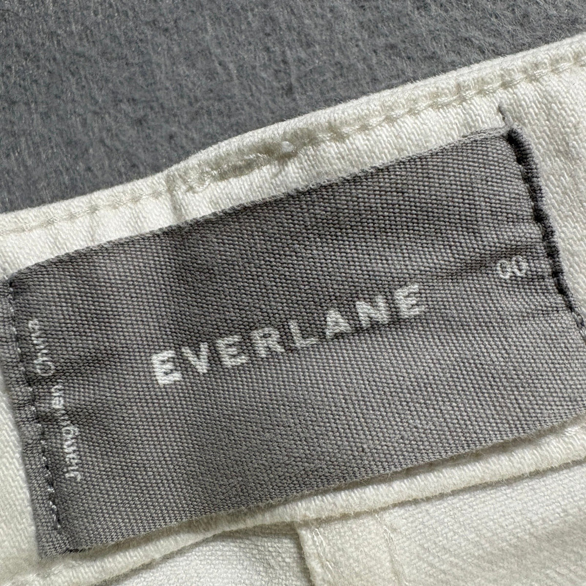 Everlane Wide Leg Crop Pants Jeans Womens Size 00 Off White Cream Stretch High
