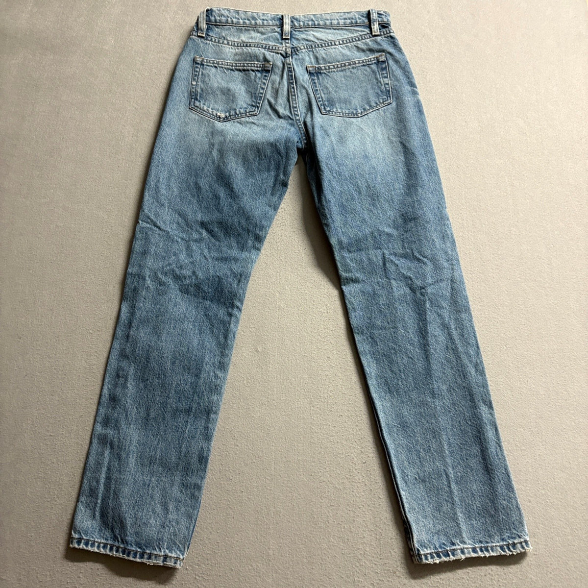 FRAME Le Slouch Denim Jeans Womens Size 24 Bluejay Rips Distressed Button Fly