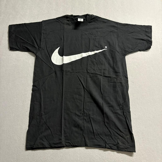 Vintage Nike Swoosh T-Shirt Mens XL Black Single Stitch Made In Jamaica 90s Tee