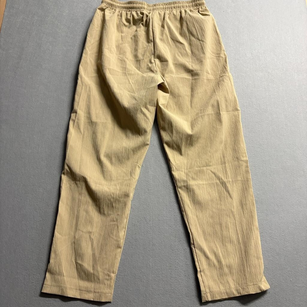 Manfinity Progress Textured Jogger Pants Womens Large Beige Drawstring Casual