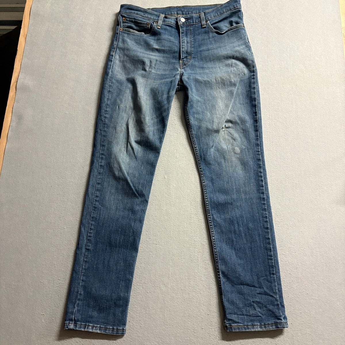 Levi's 511 Slim Fit Jeans Mens Size W36 L34 Blue Denim Distressed Hole Bleach