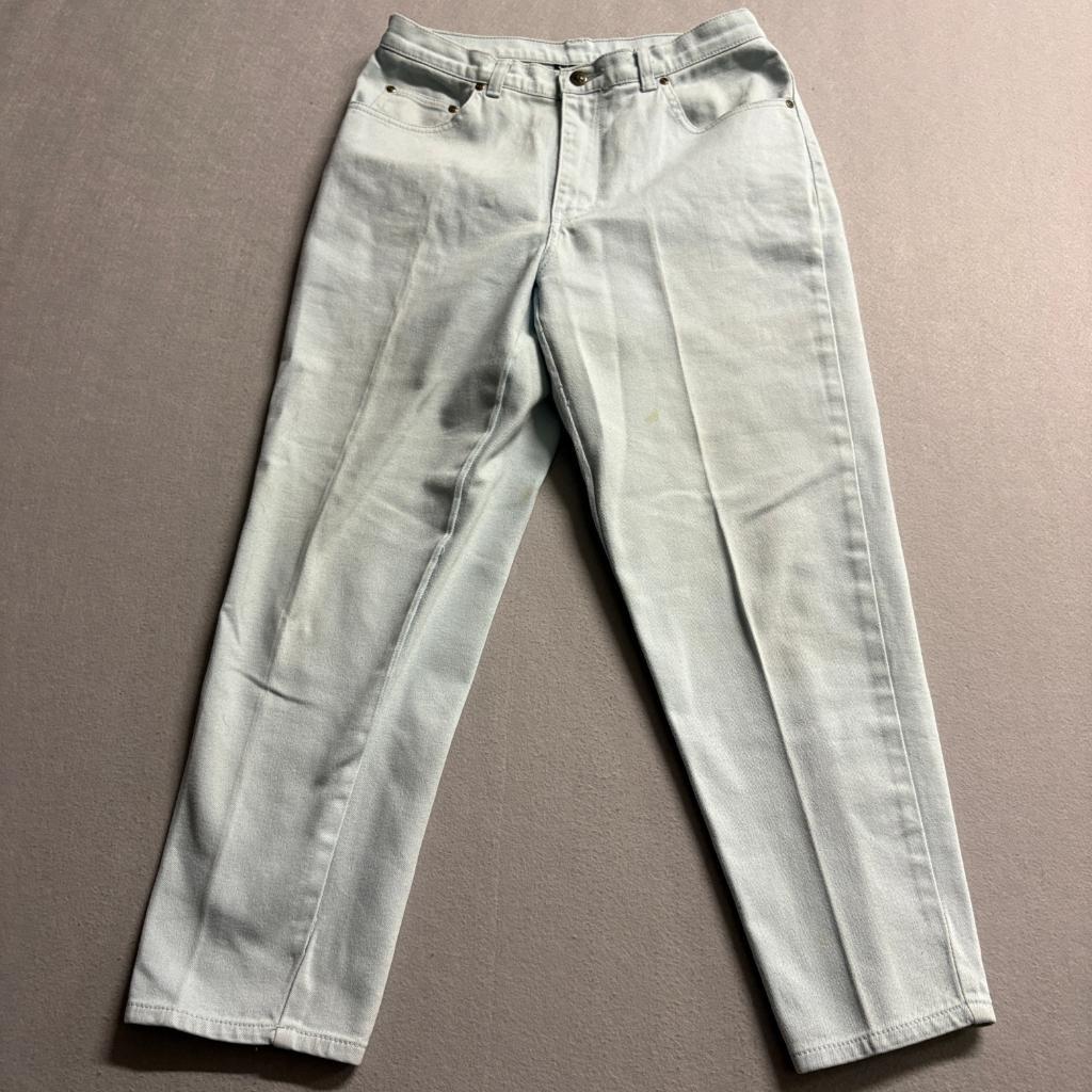 Style & Co Petite Jeans Womens 10P Light Wash Blue Denim High Rise Straight Leg