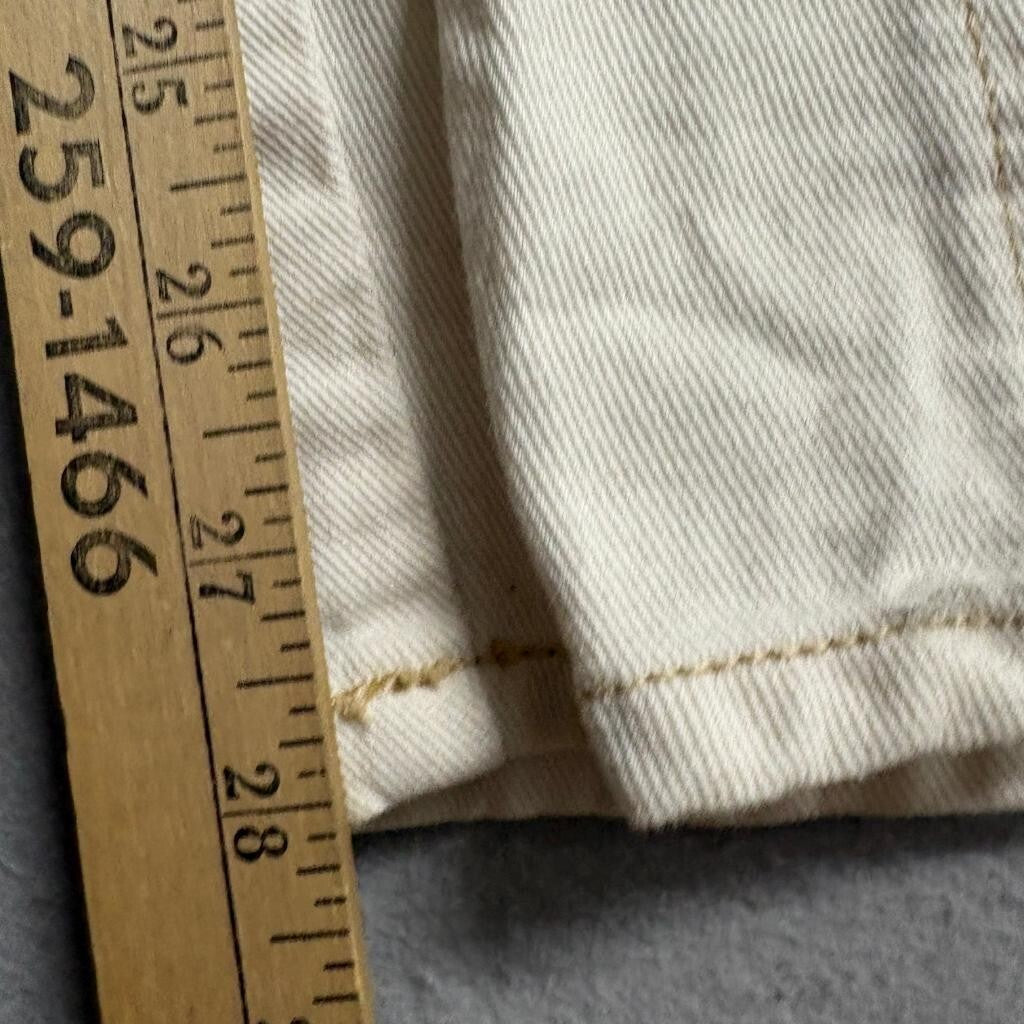H&M Divided Women's Beige Denim Cargo Pants Size 4 Wide Leg Utility Y2K Gorpcore