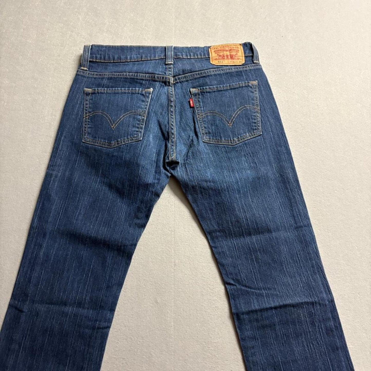 Levi's 511 Skinny Jeans Womens Size 32x30 Dark Wash Blue Denim Mid Rise Stretch