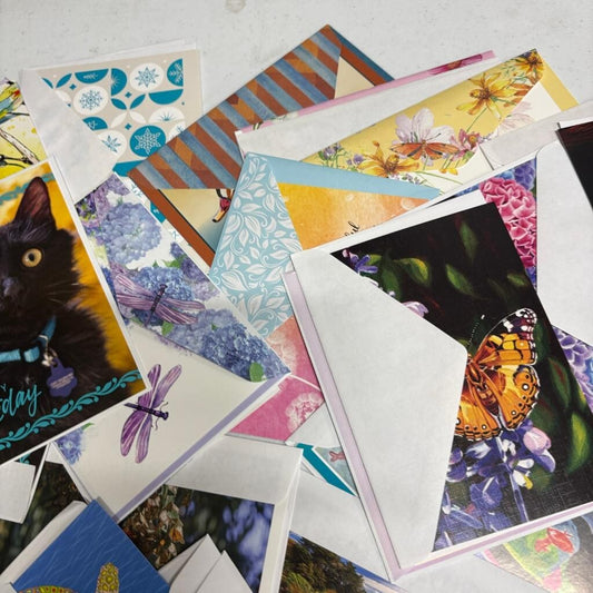 Huge Lot of Assorted Greeting Cards Christmas Birthday Holiday with Envelopes