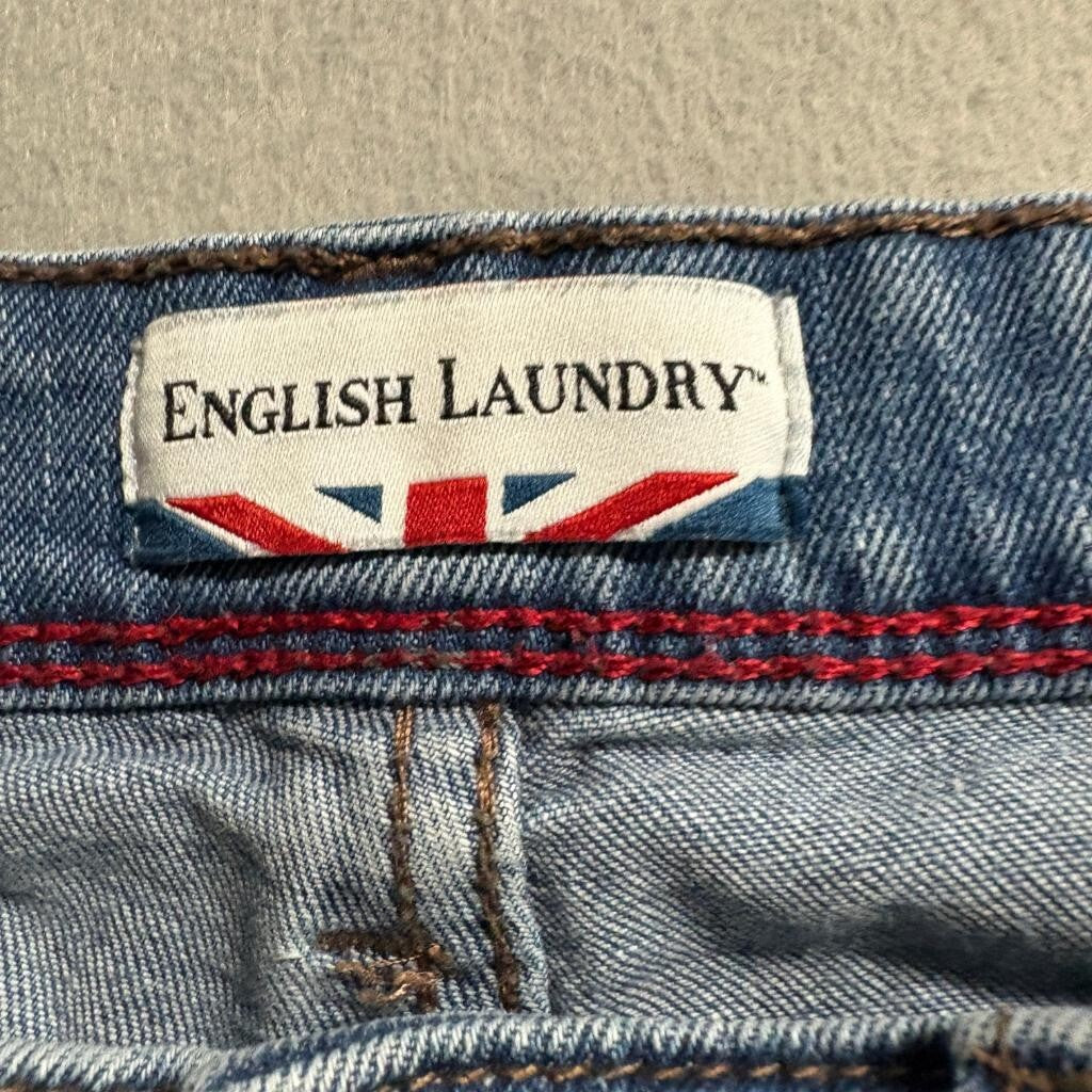 English Laundry Harrow Straight Fit Jeans Mens 30x29 Blue Stretch Denim