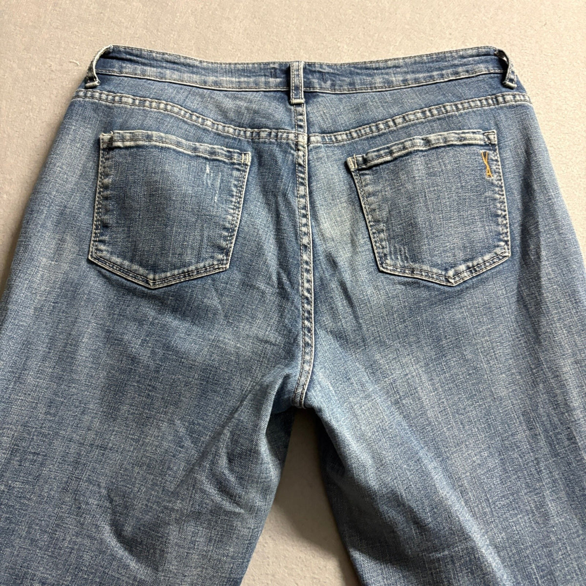 Vintage America Blues Bestie Jeans Womens 10R/30 Distressed Side Stripe Denim