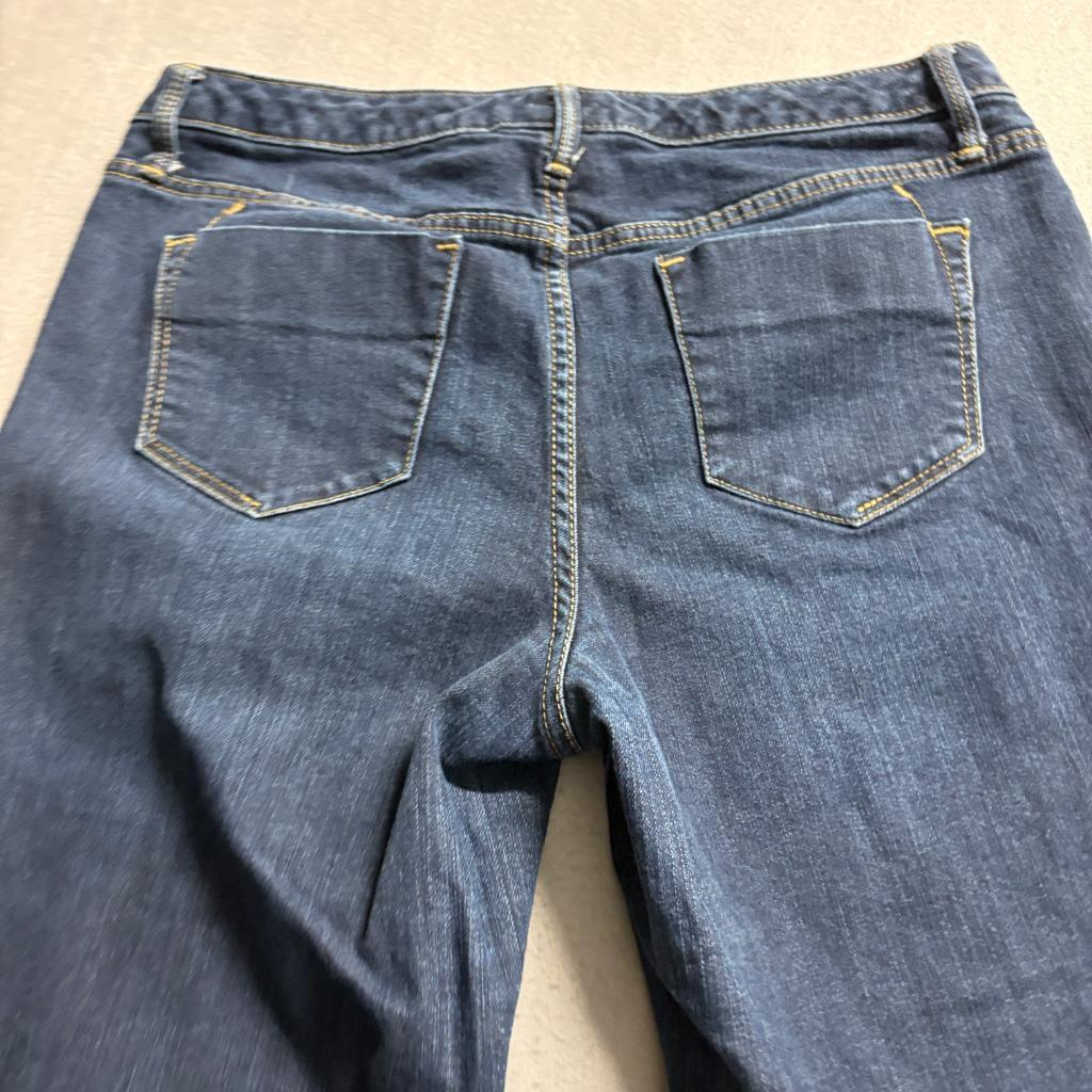 Mossimo Premium Denim Curvy Bootcut Jeans Womens 8R Dark Wash Stretch Blue