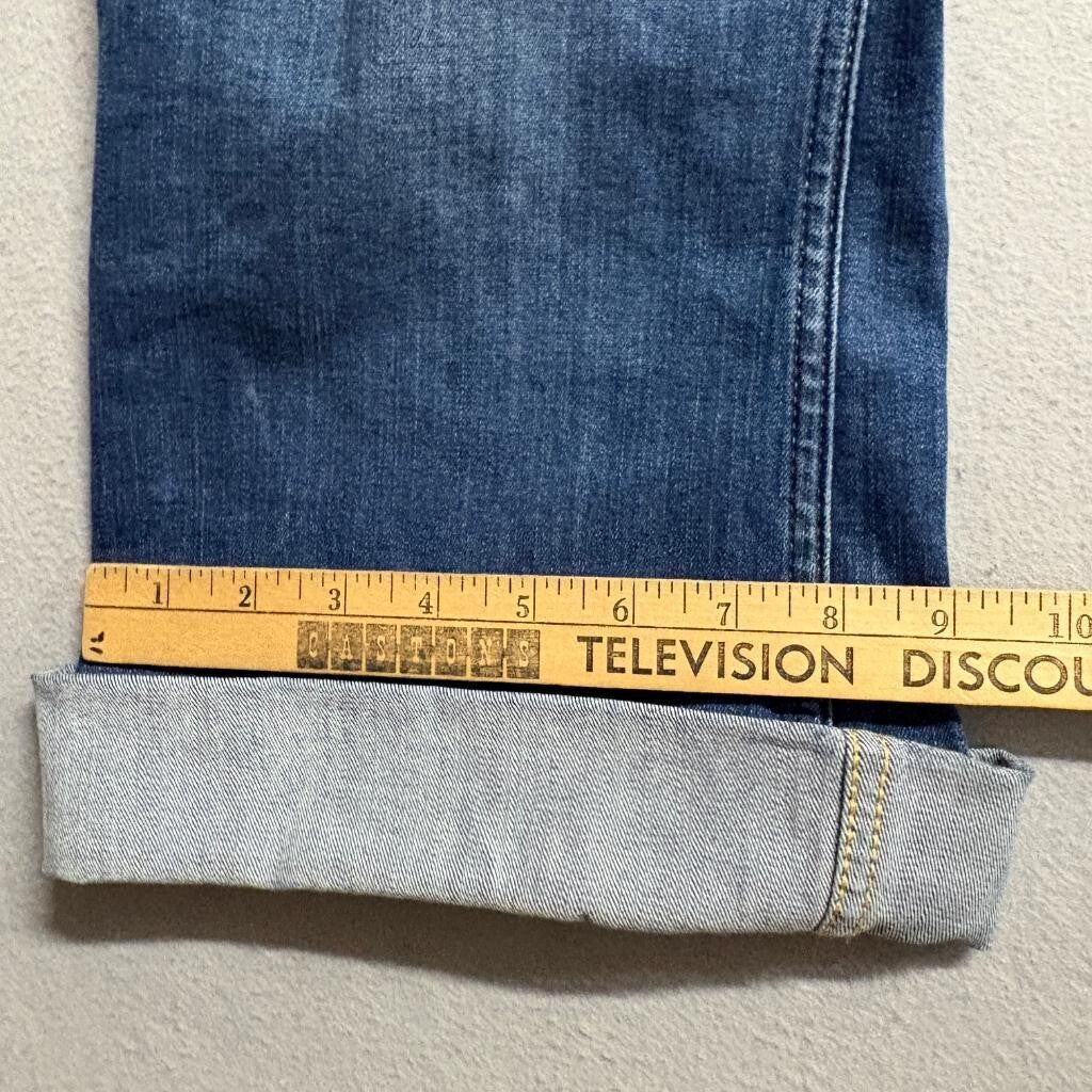 Wrangler High Rise Kick Flare Jeans Womens 20W Blue Denim Stretch Cuffed Crop