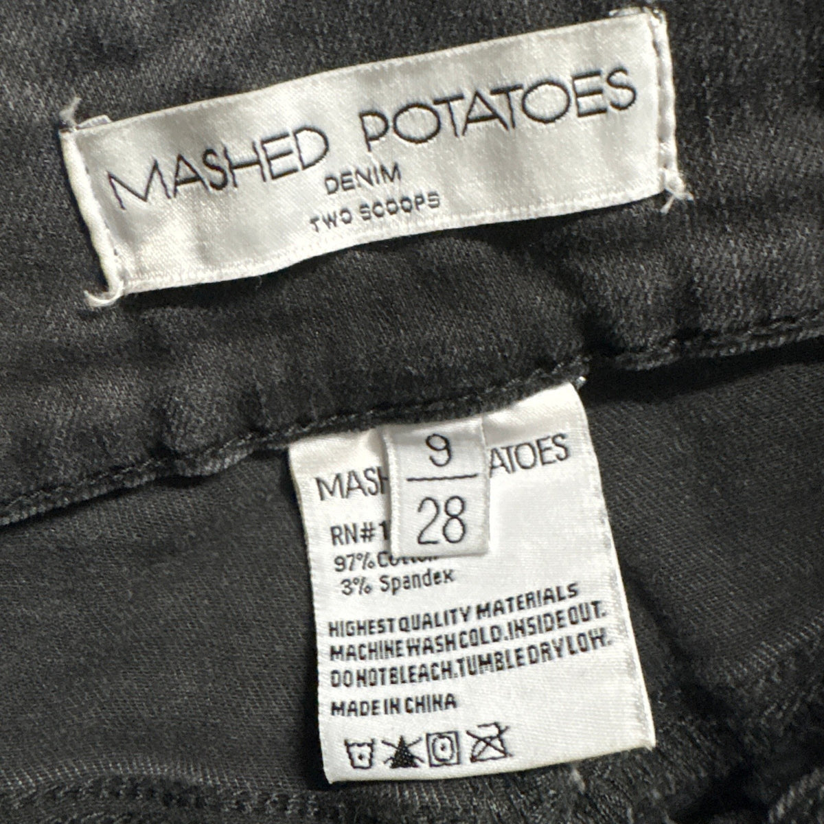 Mashed Potatoes Womens Size 28 Gray Leopard Side Stripe Mid Rise Skinny Jeans