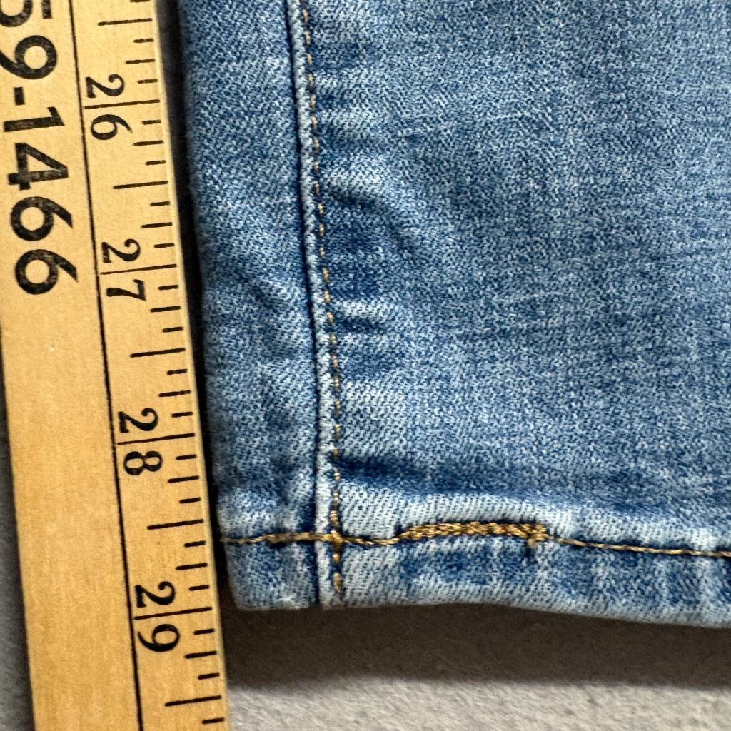 Levis 721 High Rise Skinny Jeans Womens 32 Blue Distressed Ripped Denim