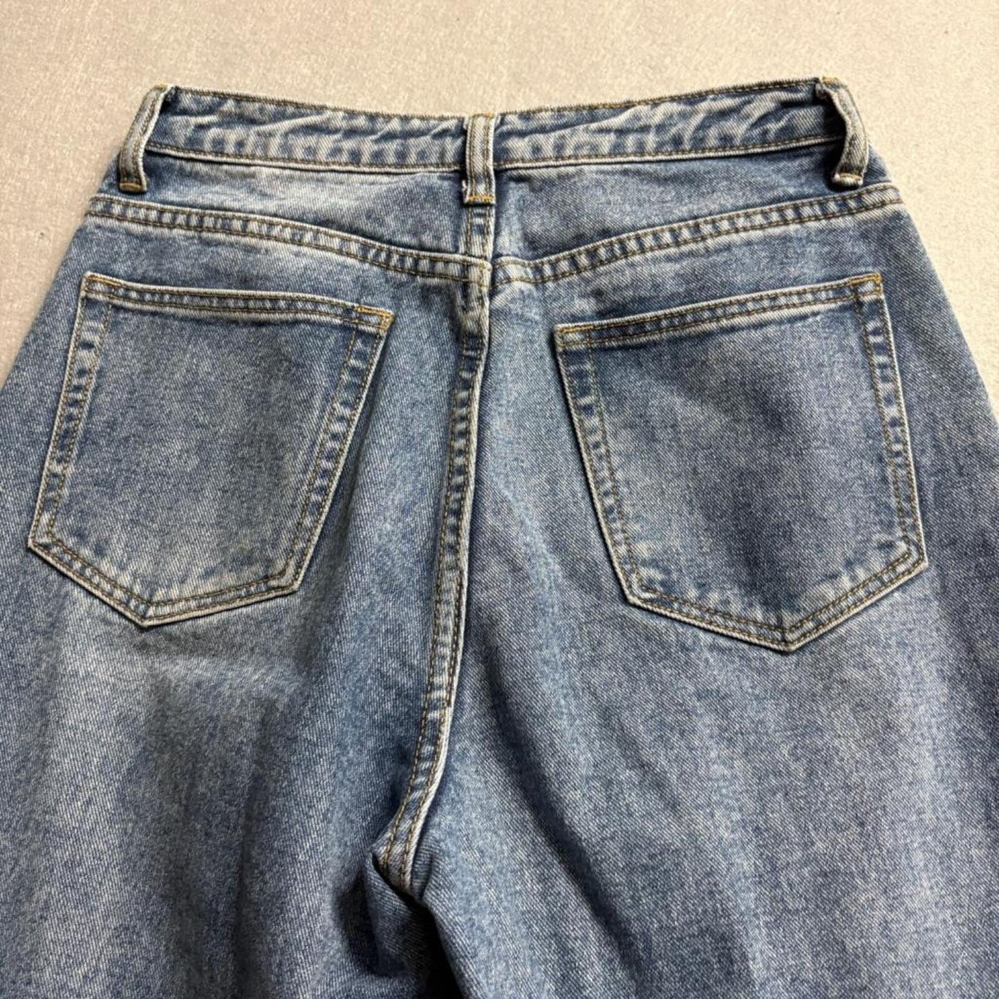 PrettyLittleThing Mom Jeans Womens US 4 Blue Denim High Rise Tapered Leg