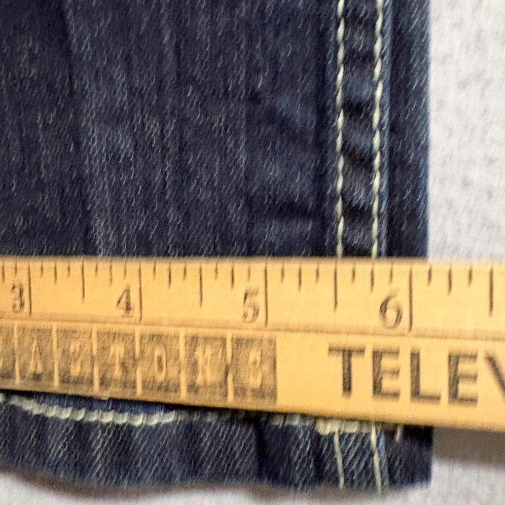 Aeropostale Bayla Skinny Jeans Womens 3/4 Short Dark Wash Blue Denim Stretch